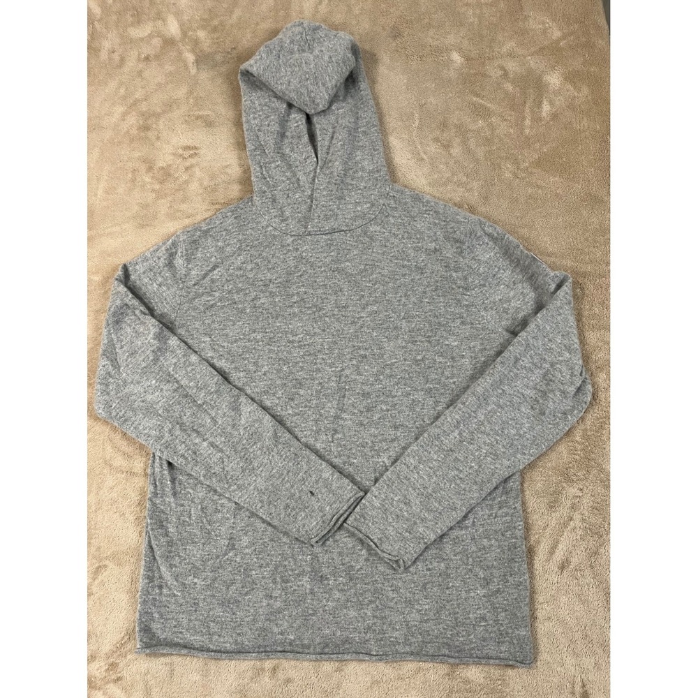 G/FORE Pebble Quilted Golf Hoodie Mens L Gray Polyester Pullover Long Sleeve EUC